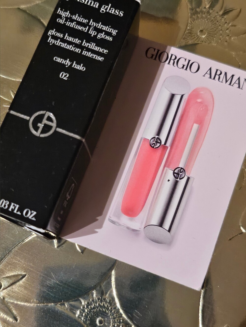 Giorgio Armani Prisma Glass Lip Gloss in Candy Halo 02 Mini